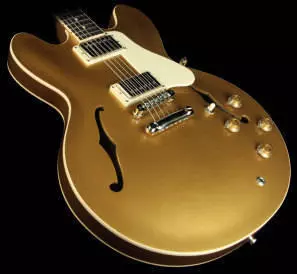 ES-335 Plain Top Semi Hollow Electric - Dot Inlay - Gold Finish